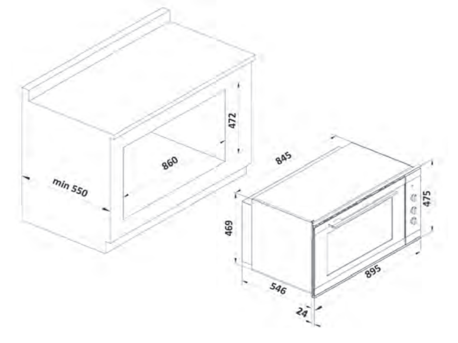 Euro 90cm Stainless Steel Oven EO900MX2