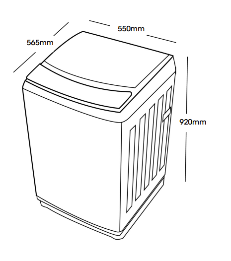 Euromaid 7kg Top Load Washing Machine ETL700FCW - Clearance