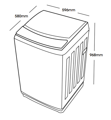 Euromaid 8kg Top Load Washing Machine ETL800FCW - Clearance
