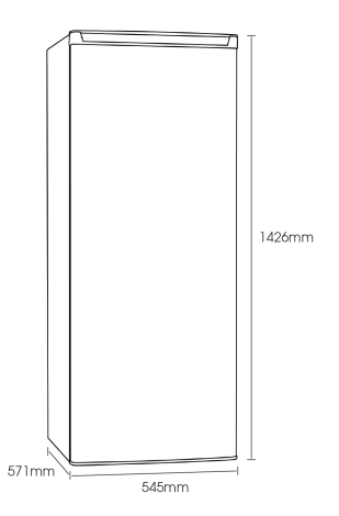 Euromaid 168L Upright Freezer EUFR168W - Clearance