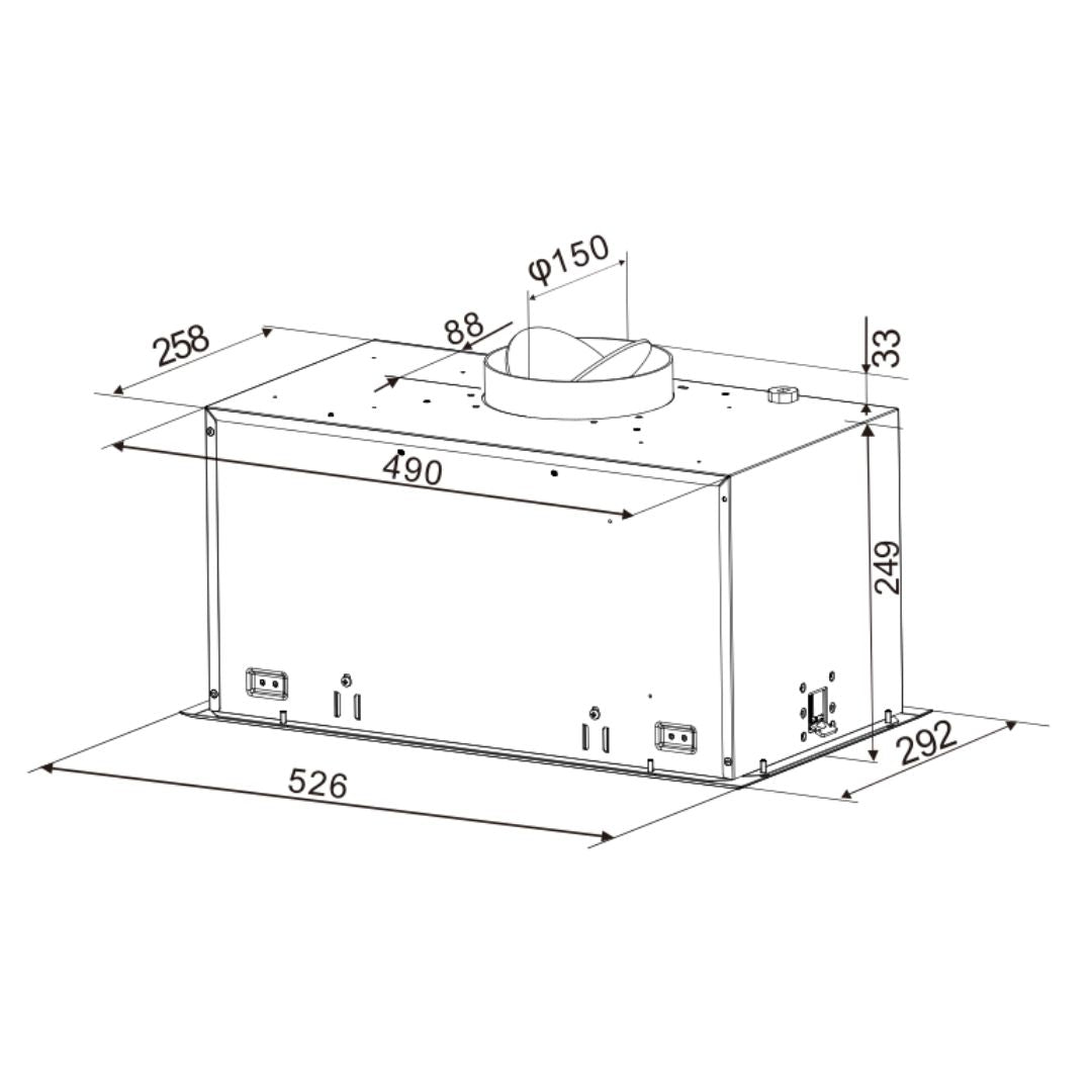 Electrolux 52cm Undermount Rangehood ERI512SE - Factory Seconds