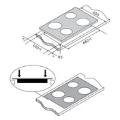 Electrolux 90cm Ceramic Glass Cooktop EHC944BE - Factory Seconds