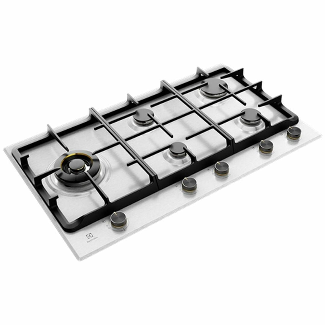 Electrolux 90cm 5 Burner Stainless Steel Natural Gas Cooktop EHG955SE - Factory Seconds