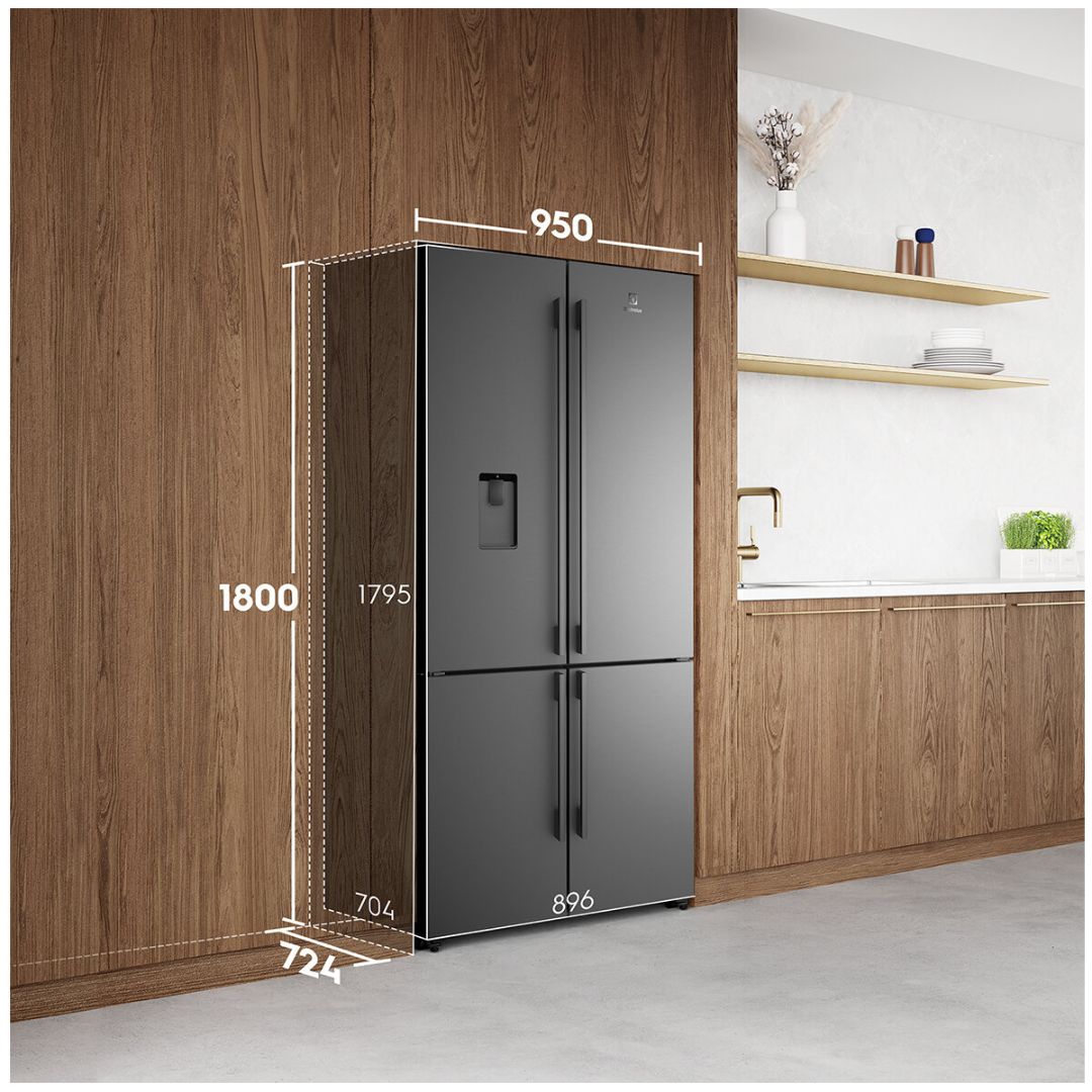 Electrolux 562L Black Plumbed French Door Fridge EQE5657BA - Factory Seconds