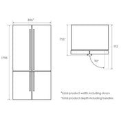 Electrolux 562L Black Plumbed French Door Fridge EQE5657BA - Factory Seconds