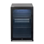 Euro 118L Black Beverage Cooler Left Hand Hinge EA555BFBL