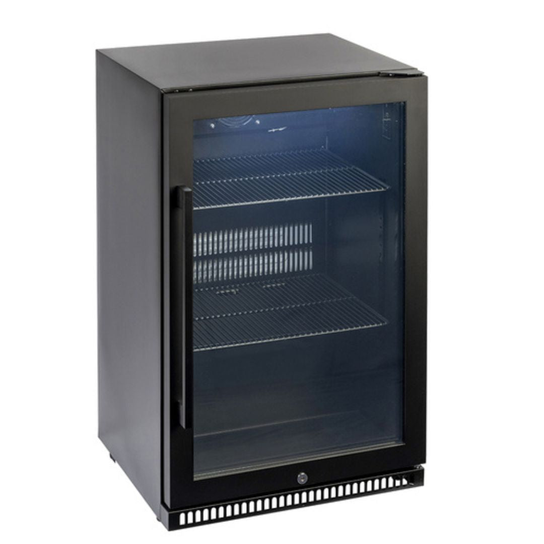 Euro 118L Black Beverage Cooler Right Hand Hinge EA555BFBR