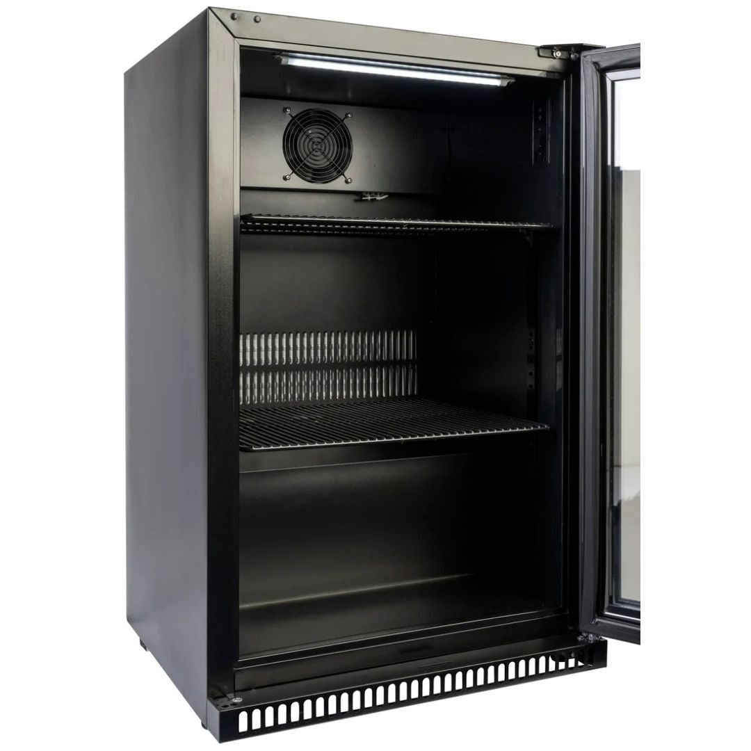 Euro 118L Black Beverage Cooler Right Hand Hinge EA555BFBR