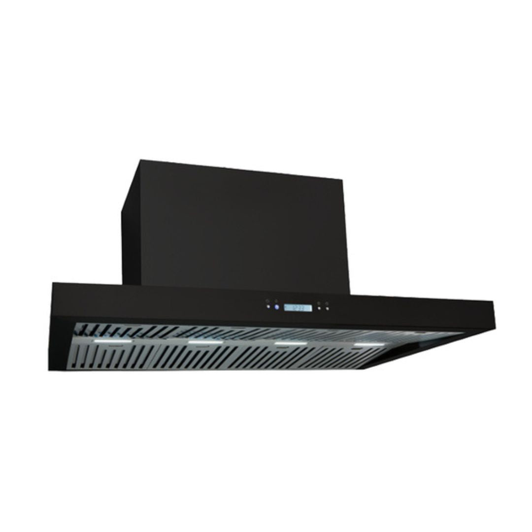 Euro 120cm Black Alfresco Canopy Rangehood ERB120BK3R