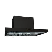 Euro 120cm Black Alfresco Canopy Rangehood ERB120BK3R