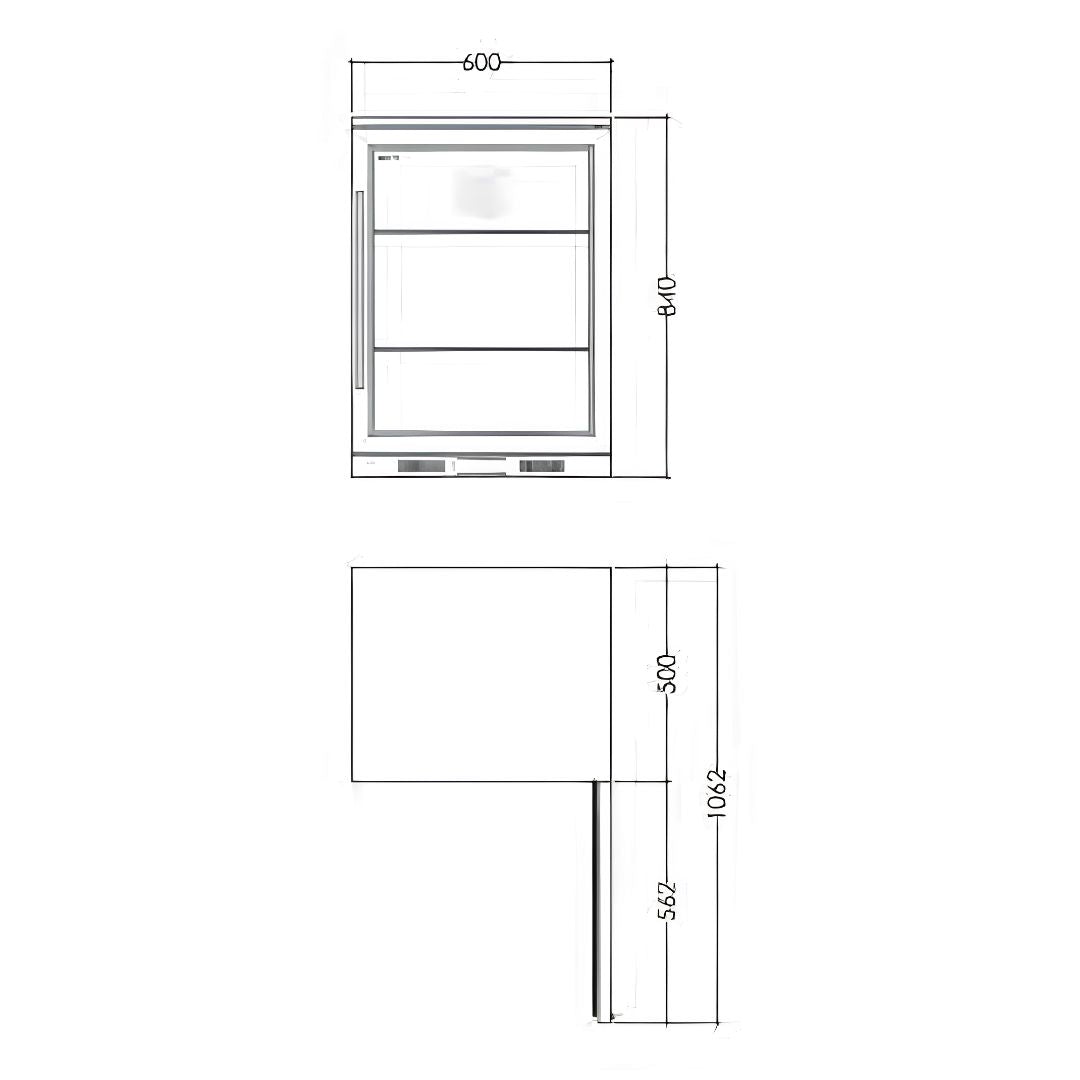 Euro 138L Single Glass Door Beverage Cooler EA60WFBR - Carton Damage