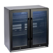 Euro 190L Black Double Door Beverage Cooler EA865BFBL
