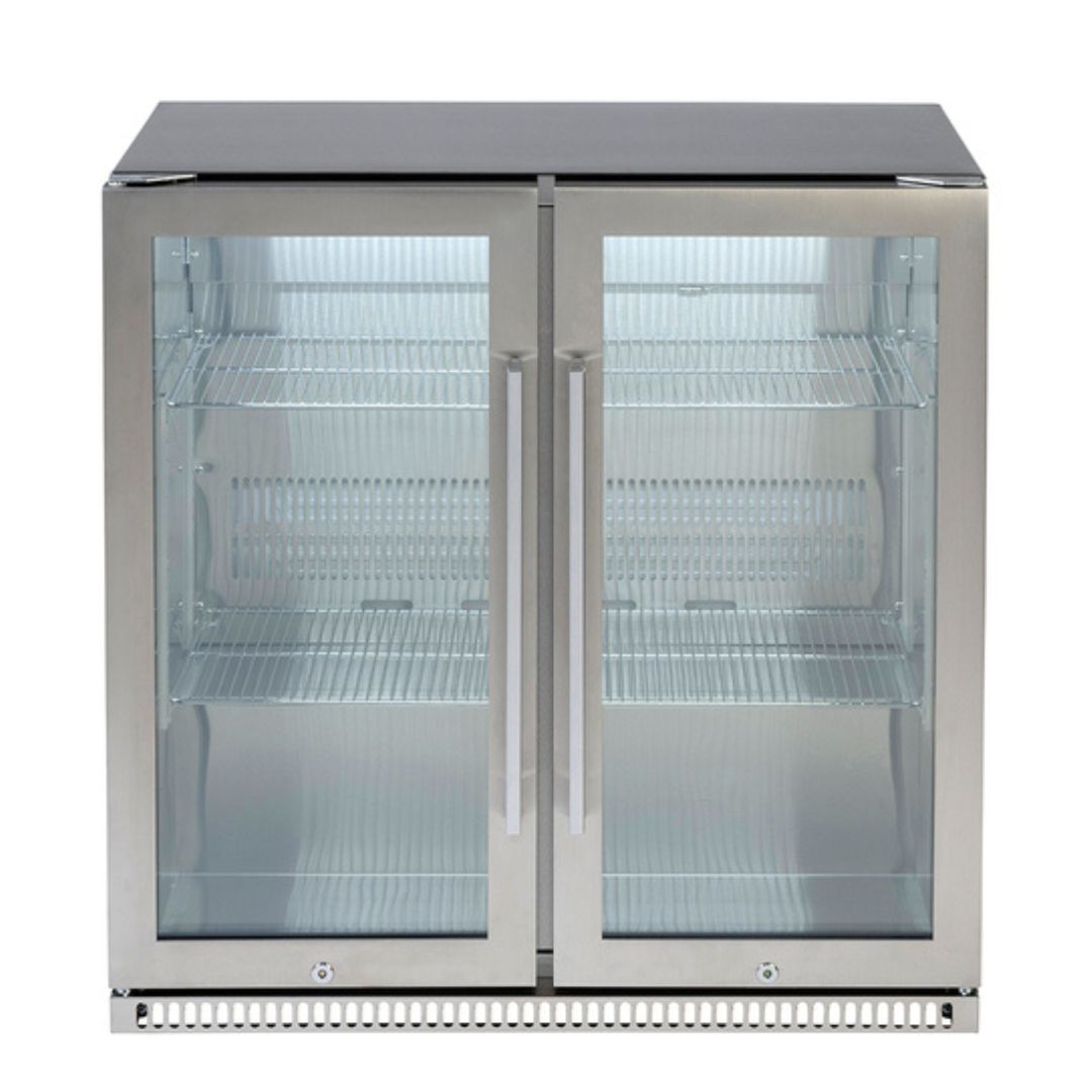 Euro 190L Stainless Steel Double Door Beverage Cooler EA865BFSS