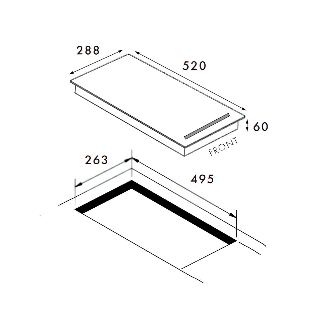Euro 30cm Induction Cooktop ECI30FZ2 - Clearance