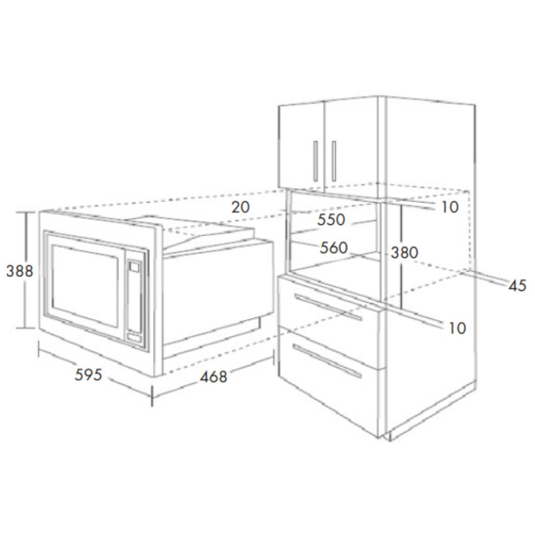 Euro 34L Built-In Convection Microwave EMW34TBK