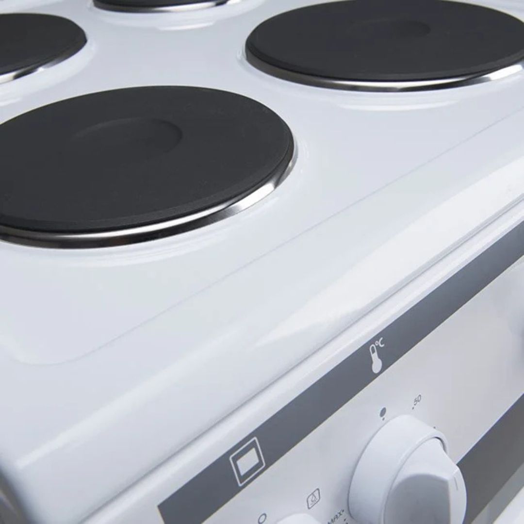 Euro 50cm White Electric Freestanding Oven EV500EWH