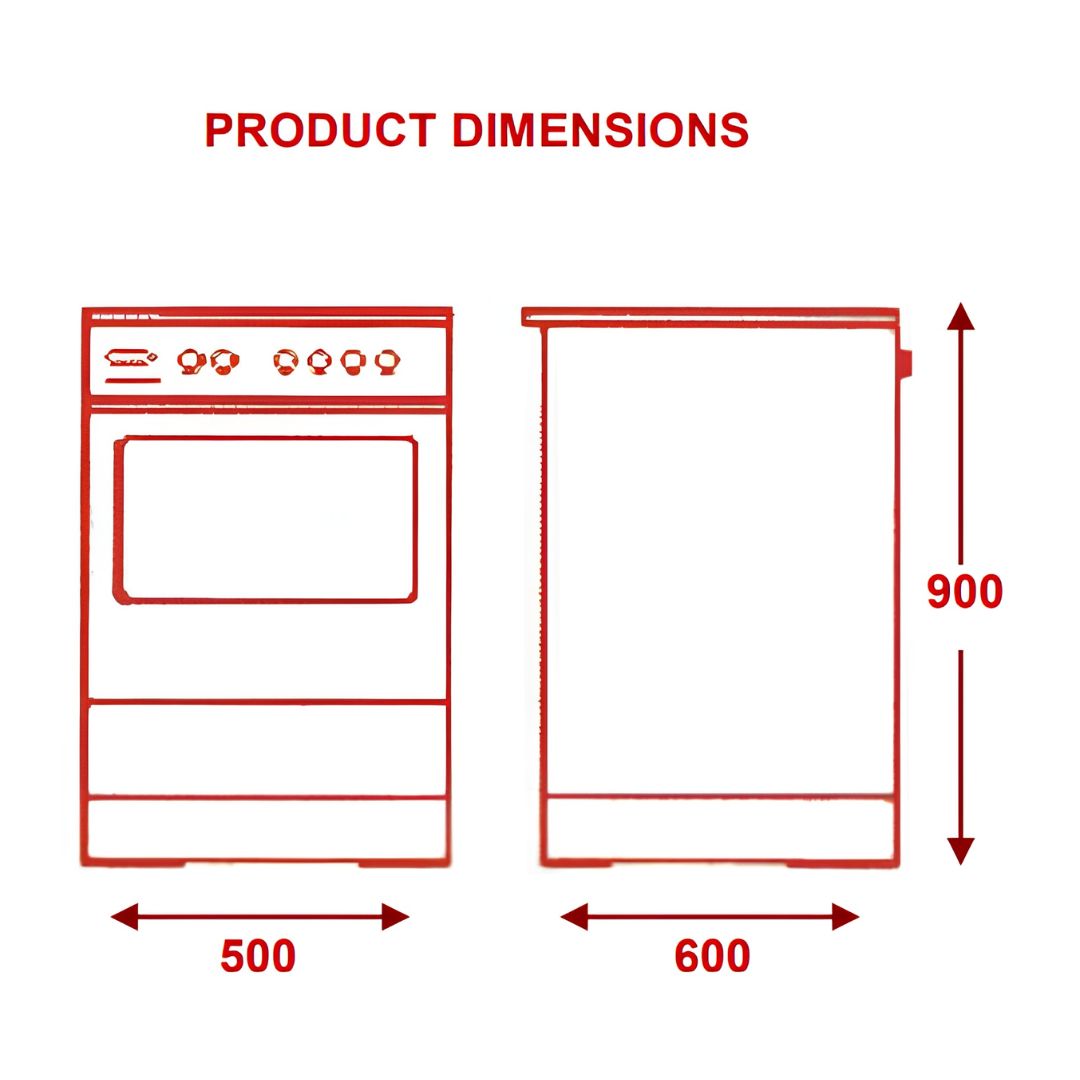 Euro 50cm White Electric Freestanding Oven EV500EWH
