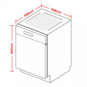 Euro 60cm Freestanding Dishwasher EED614TBK - Factory Seconds