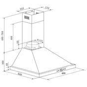 Euro 60cm Stainless Steel Canopy Rangehood EA60XR
