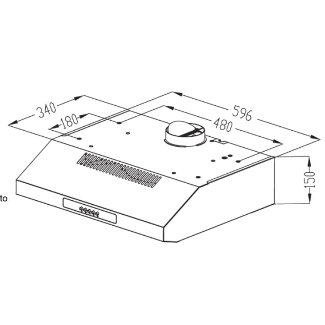 Euro 60cm Fixed Rangehood EAF600SS