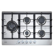 Euro 75cm Stainless Steel Gas Cooktop ECT75G5X