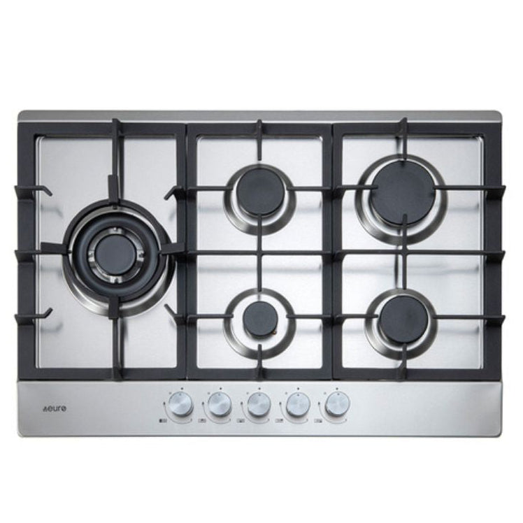 Euro 75cm Stainless Steel Gas Cooktop ECT75G5X