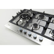 Euro 75cm Stainless Steel Gas Cooktop ECT75G5X