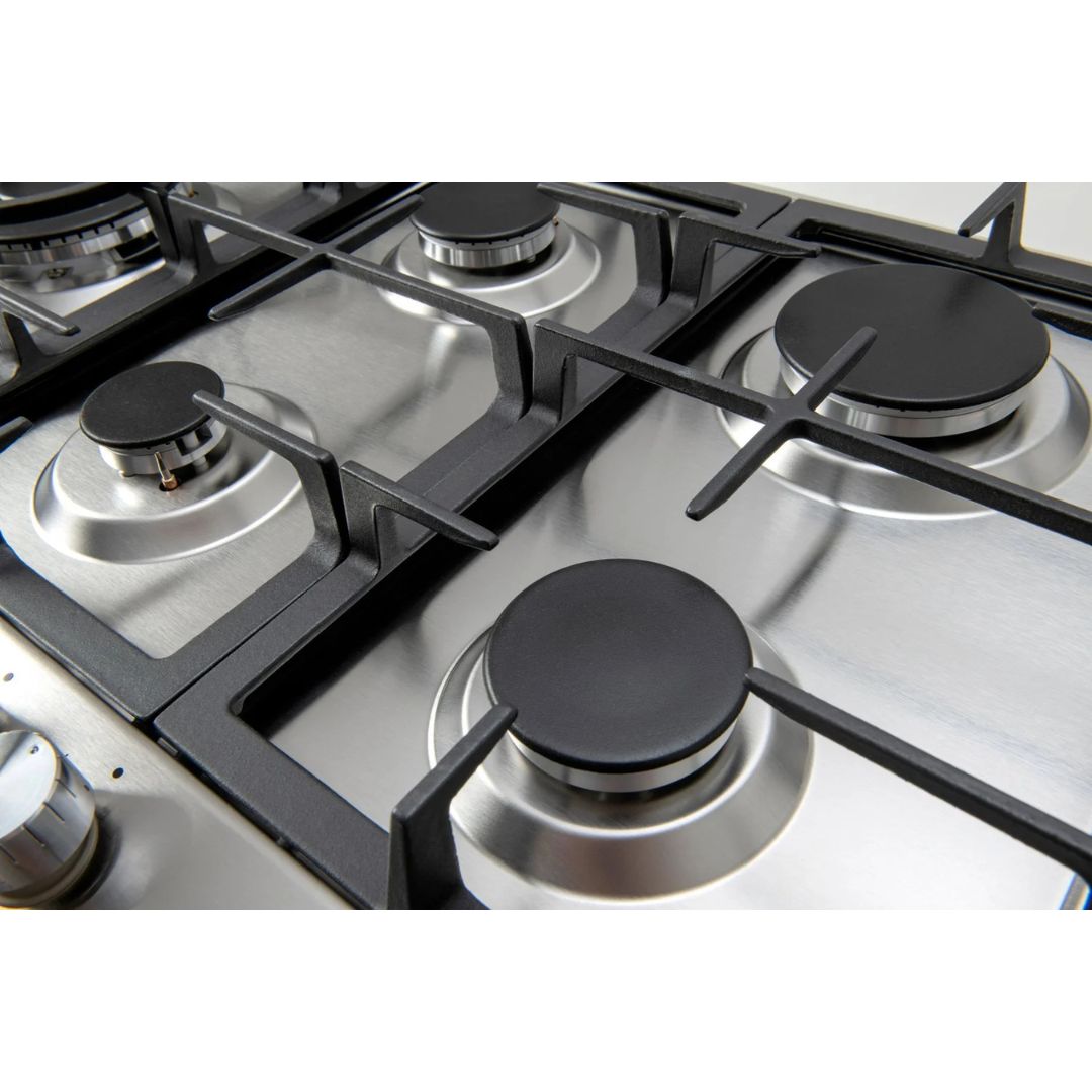 Euro 75cm Stainless Steel Gas Cooktop ECT75G5X