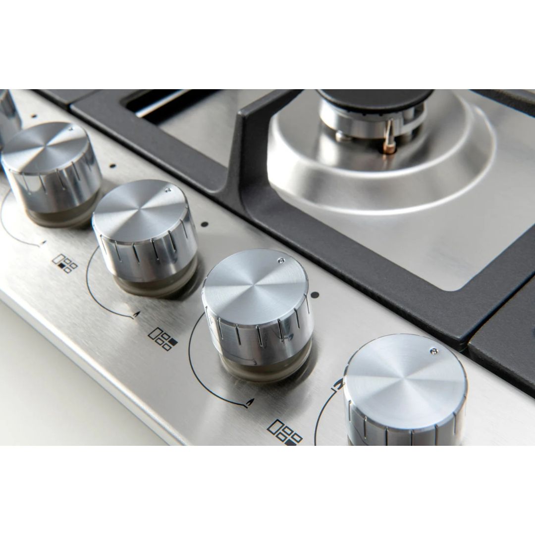 Euro 75cm Stainless Steel Gas Cooktop ECT75G5X