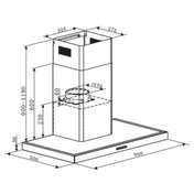 Euro 90cm Canopy Rangehood EA90STRBK3