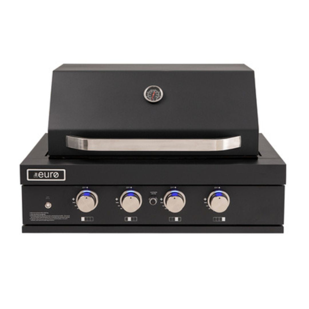 Euro 4 Burner Black Built-In BBQ EAL900RBQBL