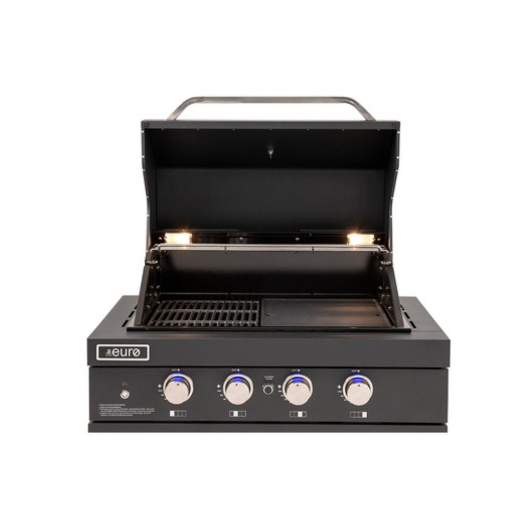 Euro 4 Burner Black Built-In BBQ EAL900RBQBL