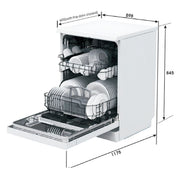 Euro Black Freestanding Dishwasher EDW6014BK