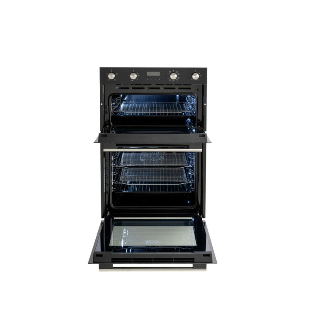Euro 60cm Black Double Oven EO8060DBK - Clearance