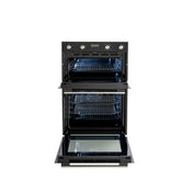 Euro 60cm Black Double Oven EO8060DBK - Clearance