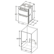 Euro 60cm Black Electric Double Oven EO8060DBK2