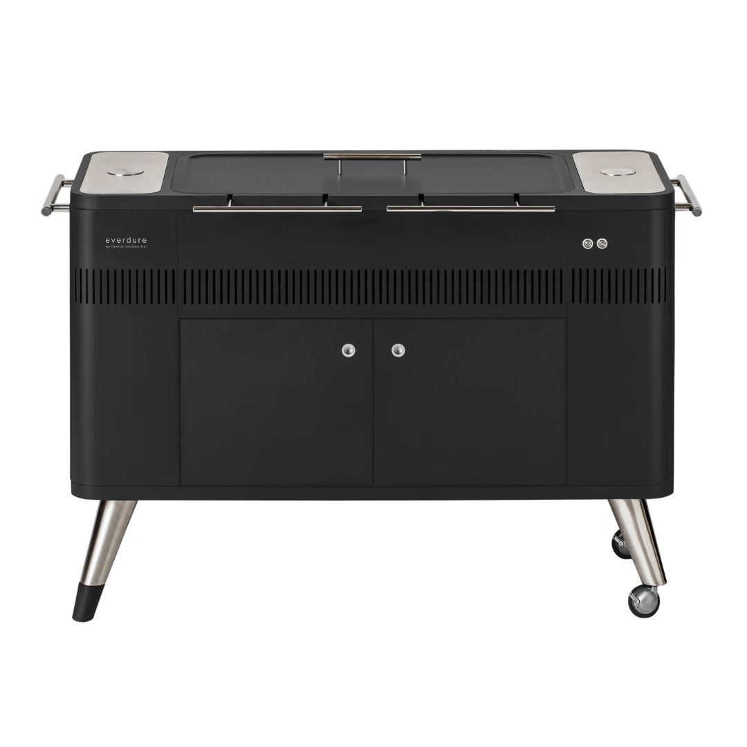 Everdure HUB Charcoal Outdoor BBQ with Rotisserie HBCE2BB