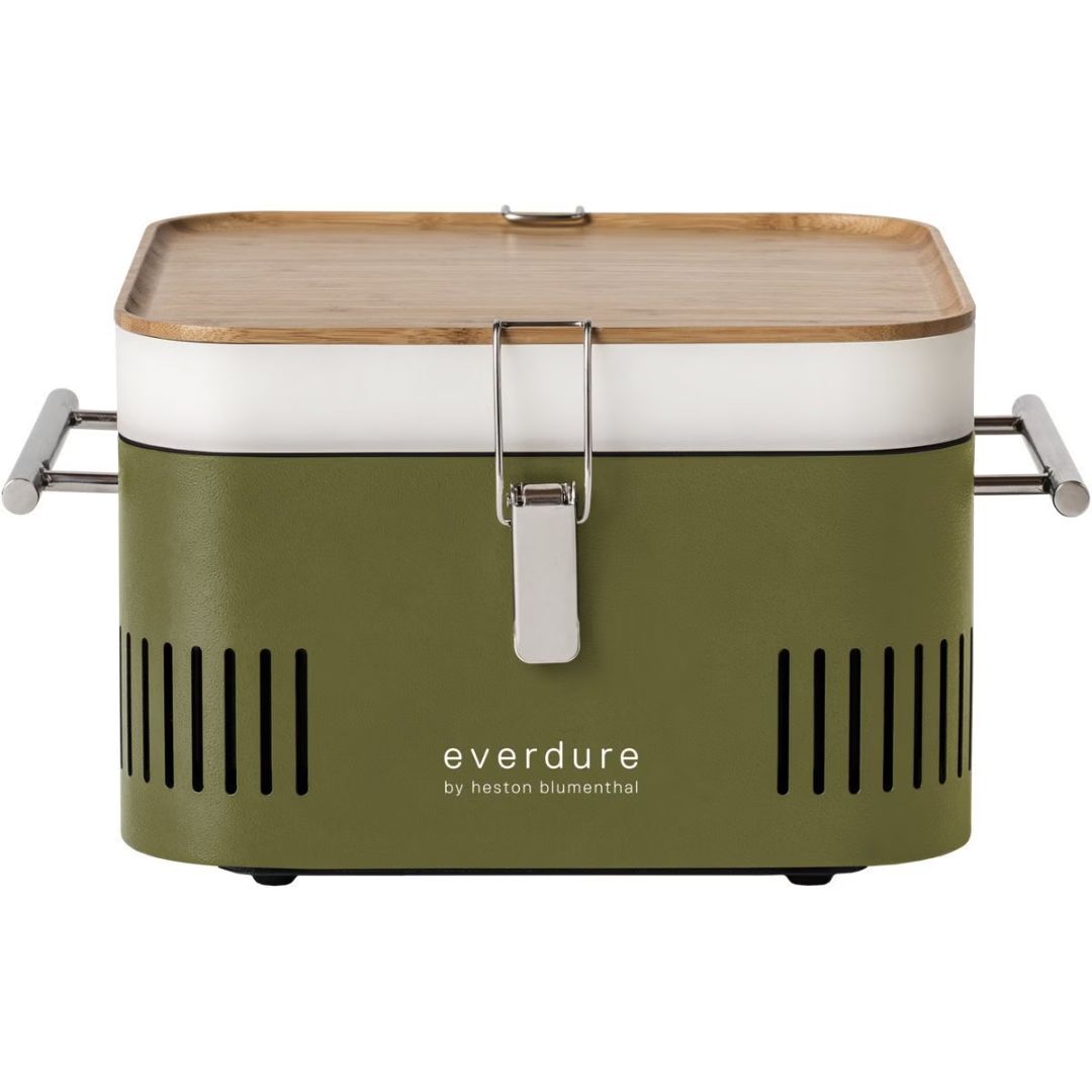 Everdure Khaki Portable Cube Charcoal Outdoor BBQ HBCUBEK