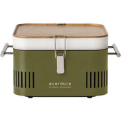 Everdure Khaki Portable Cube Charcoal Outdoor BBQ HBCUBEK