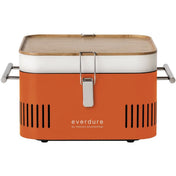 Everdure Orange Portable Cube Charcoal Outdoor BBQ HBCUBEO