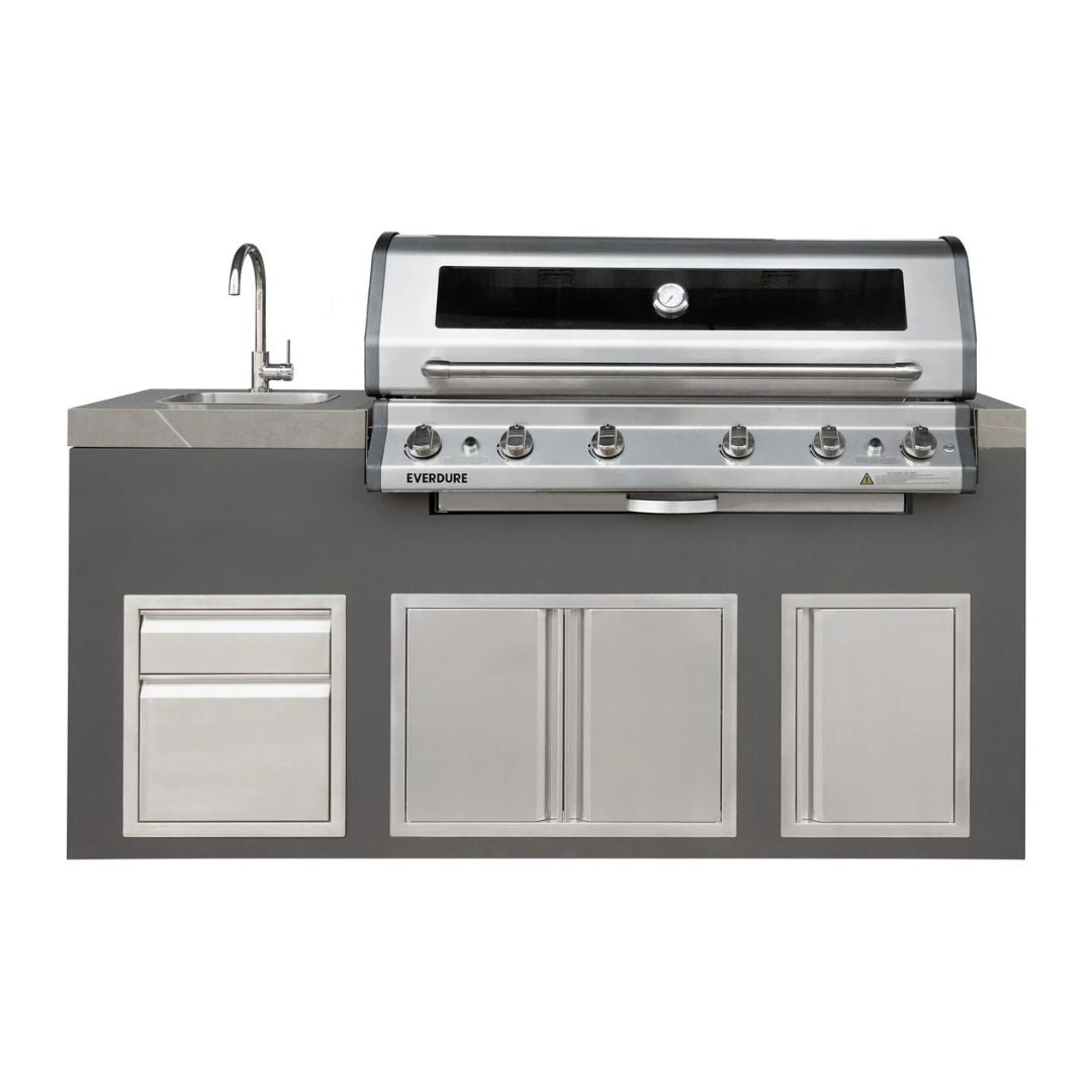 Everdure 6 Burner Stainless Steel LPG Built-In BBQ NBLPC-17