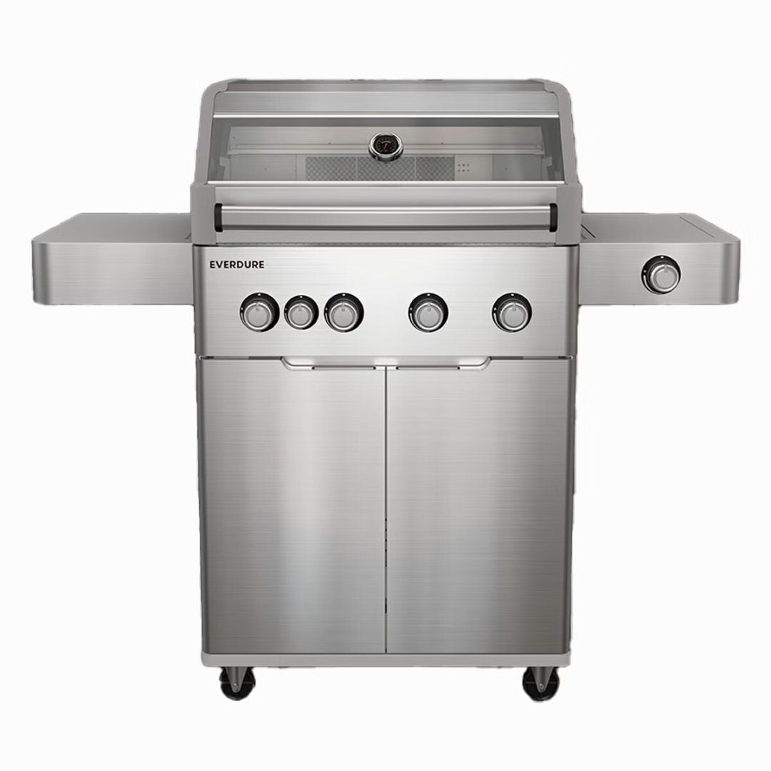 Everdure 4 Burner Silver Freestanding BBQ E4TS
