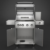 Everdure 4 Burner Silver Freestanding BBQ E4TS