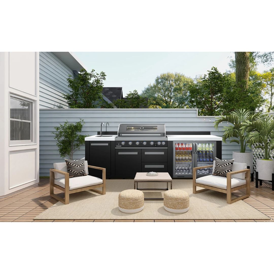 Everdure 6 Burner Dark Stainless Steel Freestanding BBQ NBLPC-21B