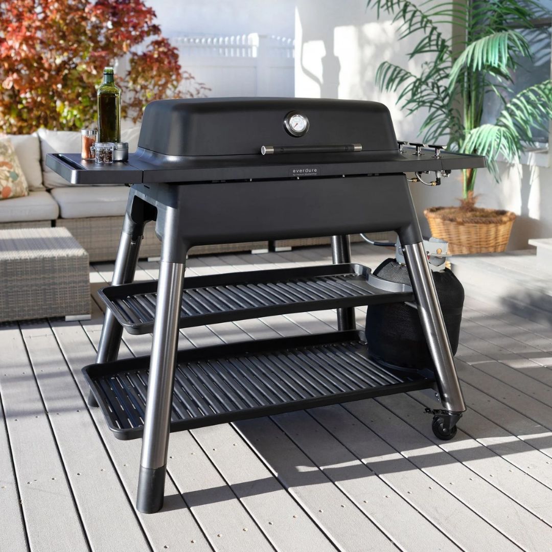 Everdure Furnace Gas BBQ with Stand Black HBG3B