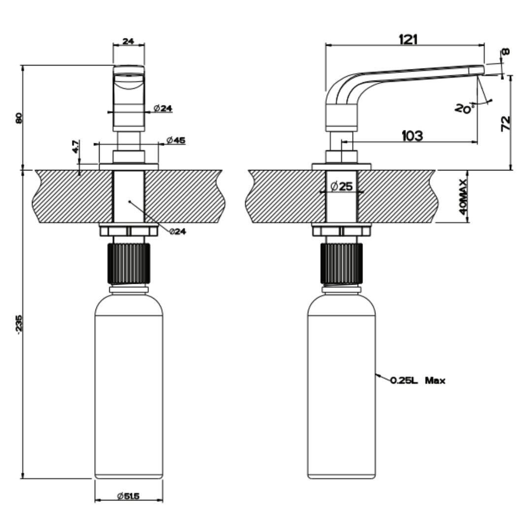 Franke Sinos Soap Dispenser SD519 - Clearance