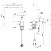 Franke Pull-Out Mixer Tap TA6851MB - Clearance