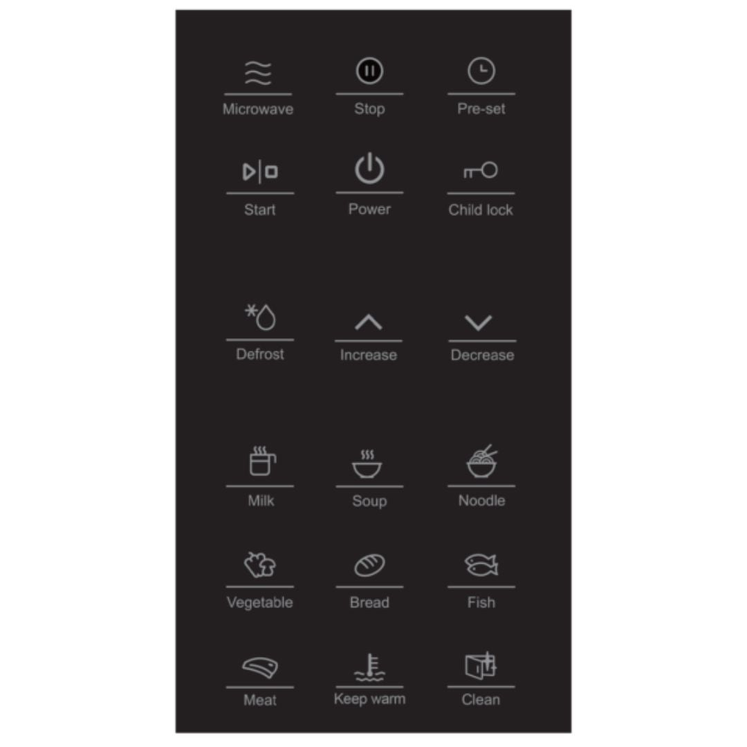 Fulgor 25L Black Microwave Oven FM625BV