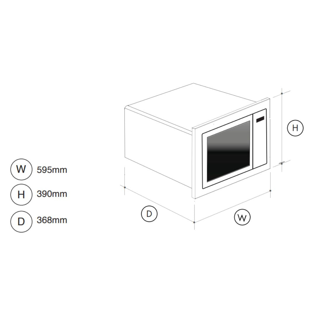 Fulgor 25L Black Microwave Oven FM625BV