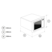 Fulgor 25L Black Microwave Oven FM625BV
